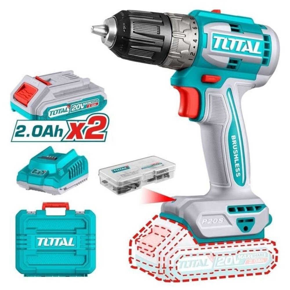 Total Kömürsüz Akülü Matkap TDLI20453E