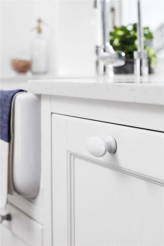 Furnipart Kulp Ceremic Knob Oval 030mm Beyaz