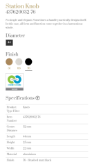 Furnipart Kulp Statıon 032mm  Fırçalı Siyah