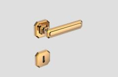 Çebi Kıng Kapı Kolu Fırçalı Sarı Kare Rozetli Oda