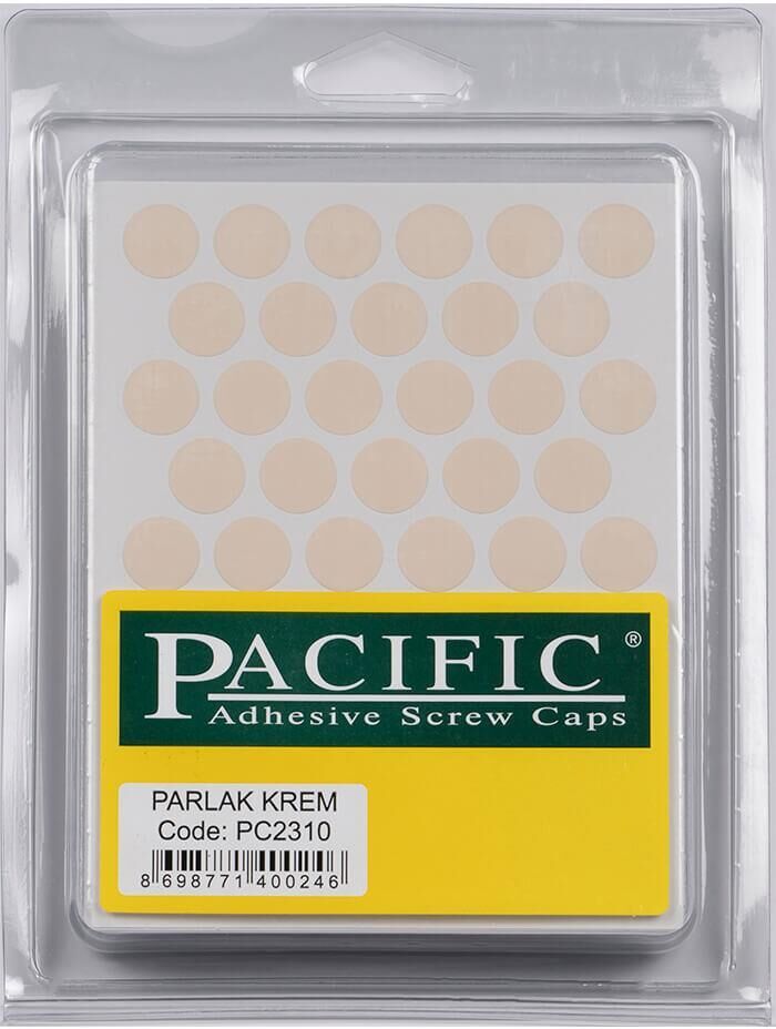 Pvc Yapışkan Tapa 14mm 1Plk=50 Ad Parlak Krem