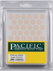 Pvc Yapışkan Tapa 14mm 1Plk=50 Ad Parlak Krem