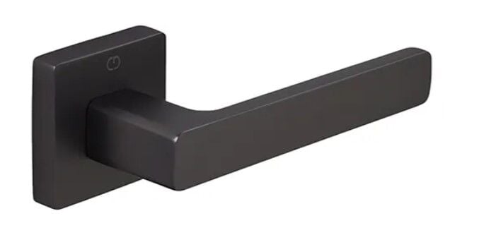 Çebi Leta Kapı Kolu Mat Siyah Kare Rozetli Oda