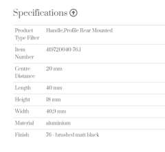 Furnipart Kulp Edge Straight 40mm Fırçalı Siyah