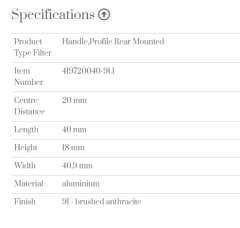 Furnipart Kulp Edge Straight 40mm Fırçalı Antrasit