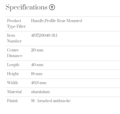 Furnipart Kulp Edge Straight 40mm Fırçalı Antrasit