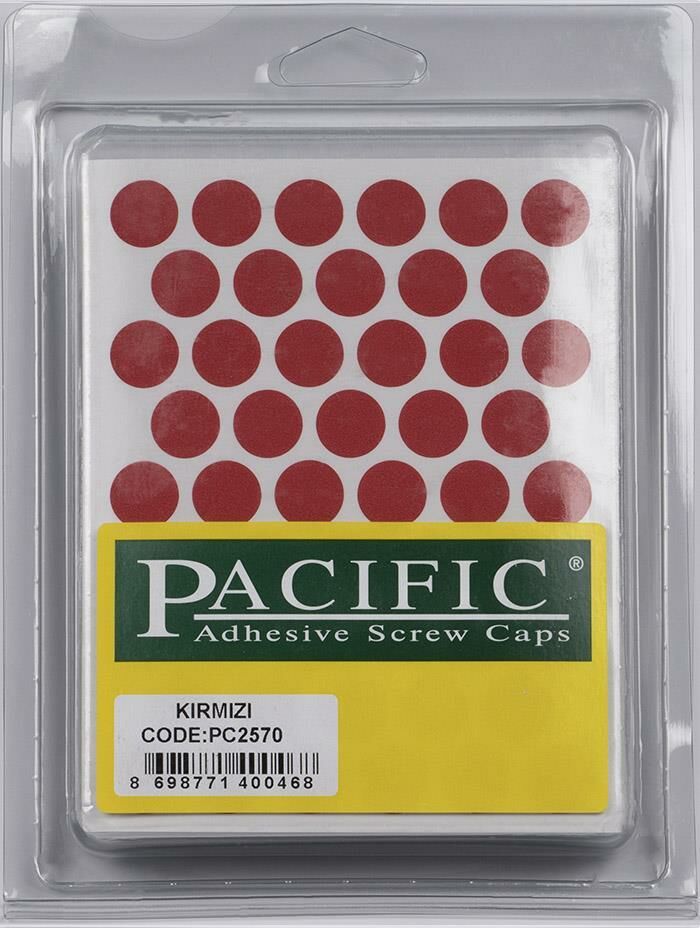 Pvc Yapışkan Tapa 14mm 1Plk=50 Ad Kırmızı