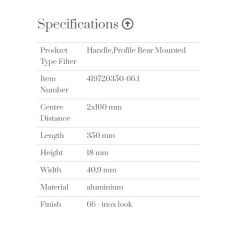 Furnipart Kulp Edge Straight 350mm İnox