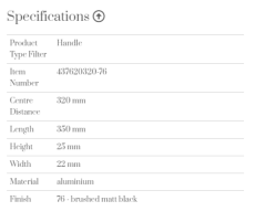 Furnipart Kulp Statıon 320mm Fırçalı Siyah