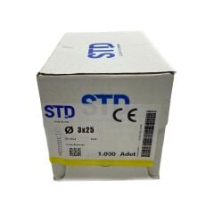 Sunta Vidası 3.0x25  (1Paket 1000 Ad)