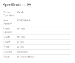 Furnipart Kulp Statıon 160mm Fırçalı Pirinç