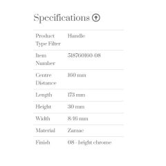 Furnipart Kulp Pyramıd 160mm Krom