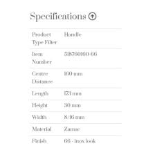 Furnipart Kulp Pyramıd 160mm İnox (m)