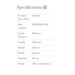 Furnipart Kulp Manta 160mm Ceviz
