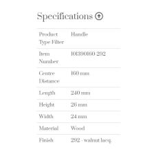 Furnipart Kulp Manta 160mm Ceviz