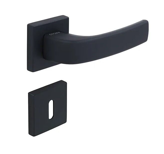 Croma Kapı Kolu Pera-S Kare Rozetli Oda Siyah