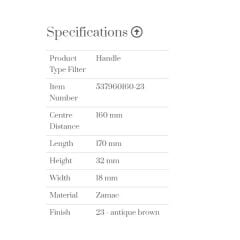 Furnipart Kulp Fold 160mm Antik Brown