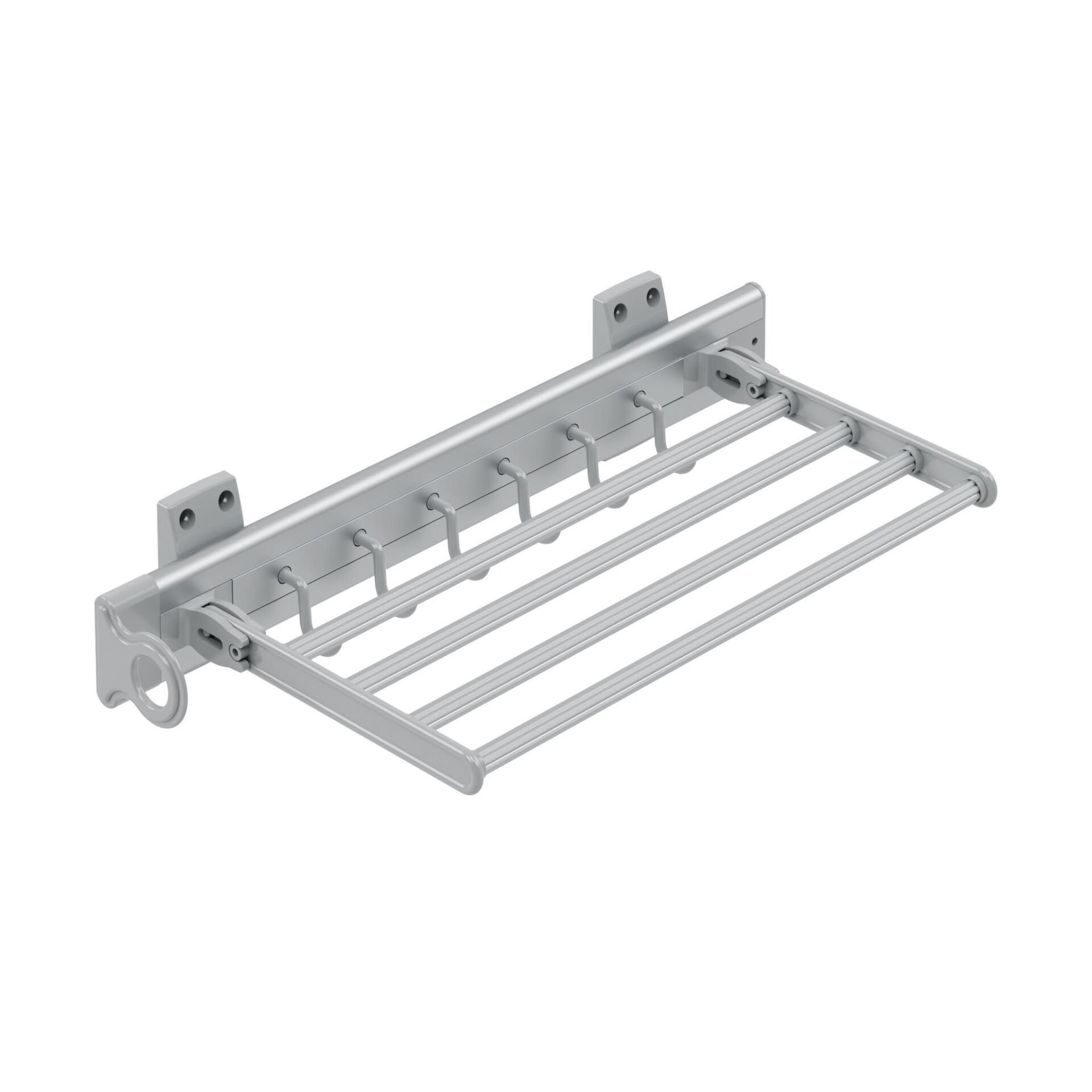 Starax Raylı Alüminyum Pantolon Askılı Kemerlik Sol Gri