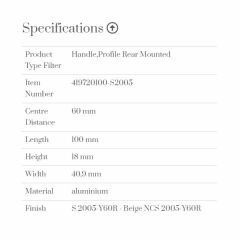 Furnipart Kulp Edge Straight 100mm Bej
