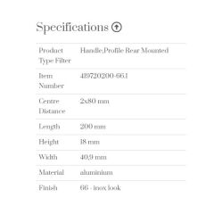 Furnipart Kulp Edge Straight 200mm İnox