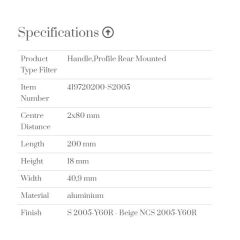 Furnipart Kulp Edge Straight 200mm Bej