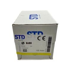 Sunta Vidası 6.0x80  (1Paket 100   Ad)