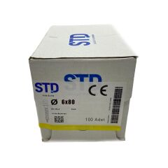Sunta Vidası 6.0x80  (1Paket 100   Ad)