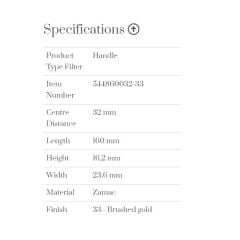 Furnipart Kulp Hammer 032mm Fırçalı Altın