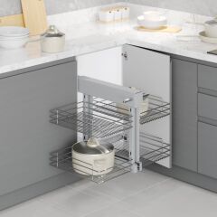 Starax Bağımsız Kör Köşe Mekanizması 45'Lik Modül Krom