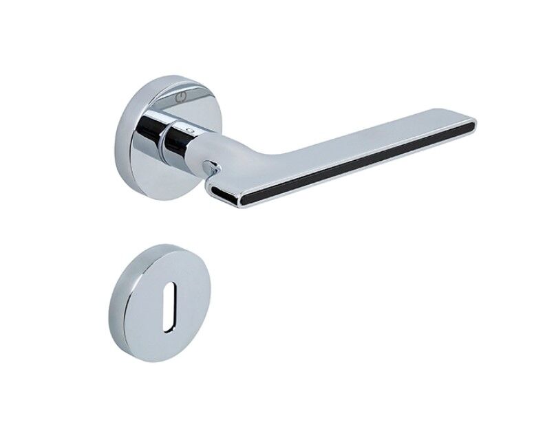 Çebi Zara Kapı Kolu Krom-Beyaz Yuvarlak Rozetli Oda