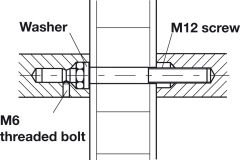 Hafele Çekme Kapı Kolu Bağlantı Elemanı Çift Taraflı 43-47mm