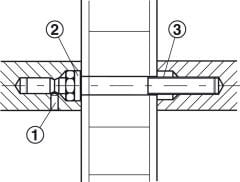 Hafele Çekme Kapı Kolu Bağlantı Elemanı Çift Taraflı 43-47mm