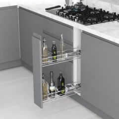 Starax Yandan Raylı Şişelik Tls.Frenli 15'Lik Modül Krom