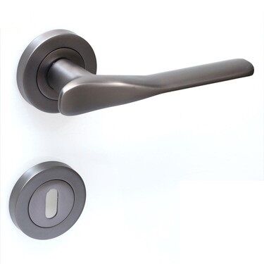 Kapı Kolu Royal Yuvarlak Rozetli Oda Füme