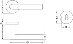 Hafele Kapı Kolu Werner M Tipi Oda Siyah