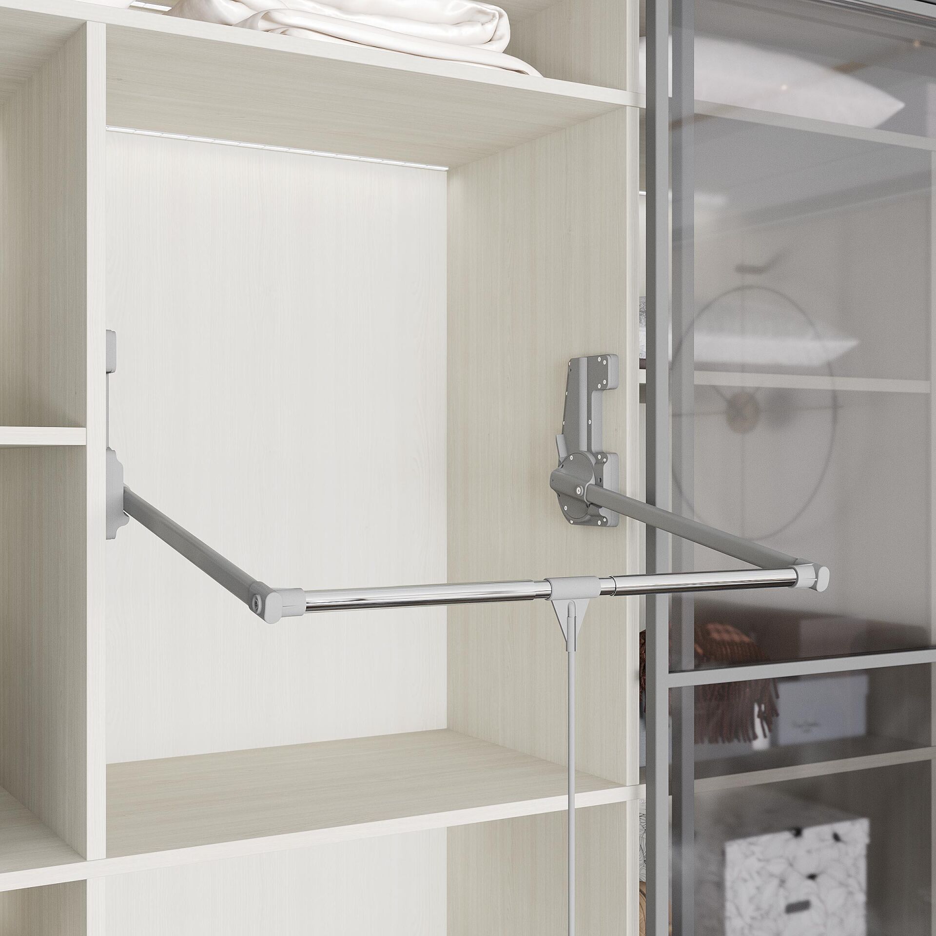 Starax Gardırop Asansörü W:850-1150 15kg Gri