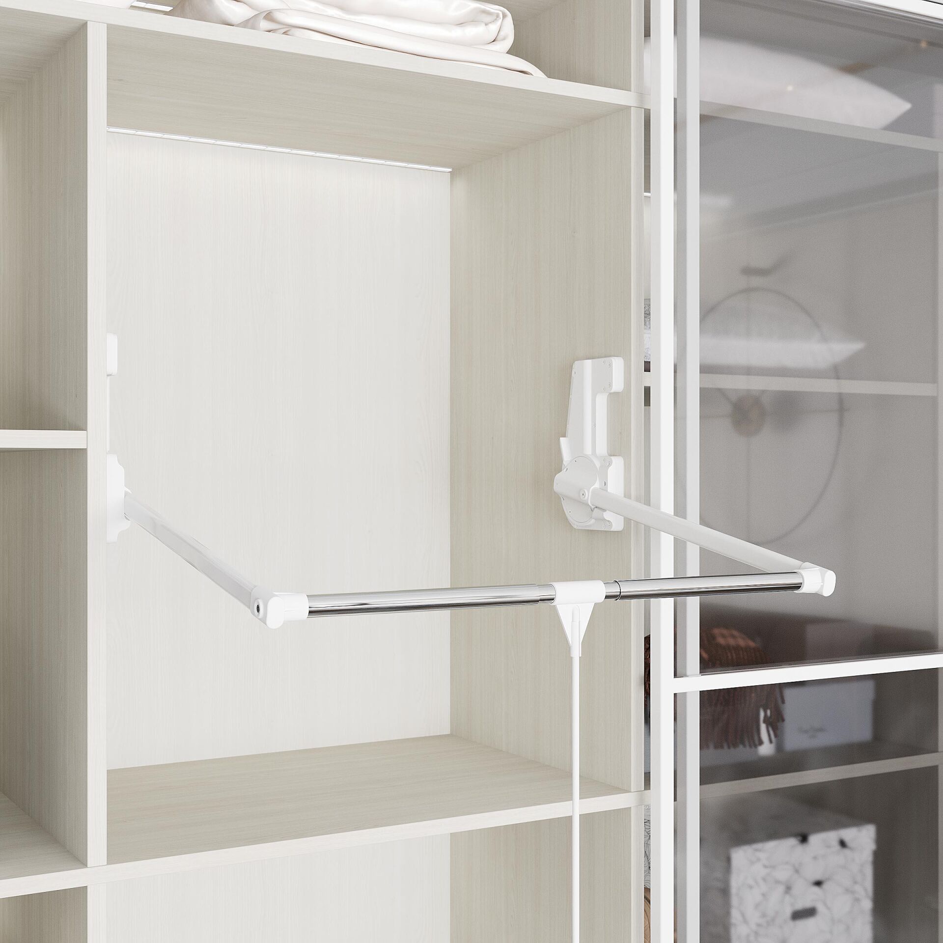 Starax Gardırop Asansörü W:850-1150 15kg Beyaz