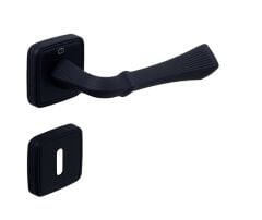 Çebi Yoko Kapı Kolu Mat Siyah Kare Rozetli Oda