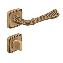 Çebi Yoko Kapı Kolu Antik Bronz Kare Rozetli Wc