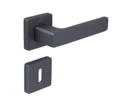 Zipline Flat Kapı Kolu Antrasit Kare Rozetli Wc