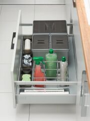 Çöp Kovası Çek. İçi Taşıyıcı Ünite Manuel 900mm 12+12Lt Antrasit