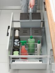 Çöp Kovası Çek. İçi Taşıyıcı Ünite Manuel 900mm 12+12Lt Antrasit