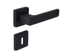 Croma Zıp Flat Kapı Kolu Mat Siyah Kare Rozetli Wc