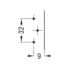 Hafele Ms 90° Sabit Kapak Menteşesi Düz+(Taban Kd:312.10.550)