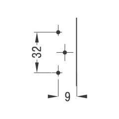 Hafele Ms 90° Sabit Kapak Menteşesi Düz+(Taban Kd:312.10.550)