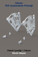 Mesan Yeni Nesil Ayakkabılık 2'Li Beyaz (008302)
