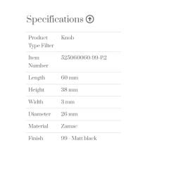 Furnipart Kulp Oval Sımple 060mm Siyah (m)