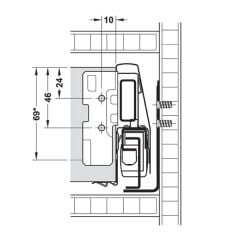 Hafele Matrıx Box Gri 50cm Bordürsüz 35Kg