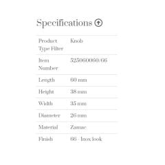 Furnipart Kulp Oval Sımple 060mm İnox