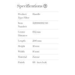 Furnipart Kulp Cool 192mm İnox